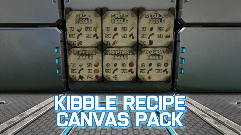 Kibble Recipe Canvas Pack - ARK Painting