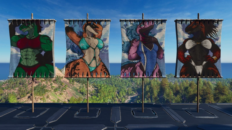 Dino Gals Flag Pack